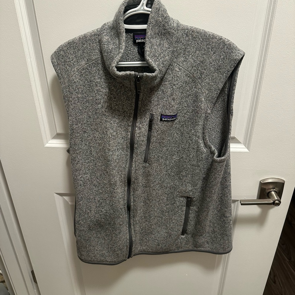 Patagonia Heather Gray Fleece Vest